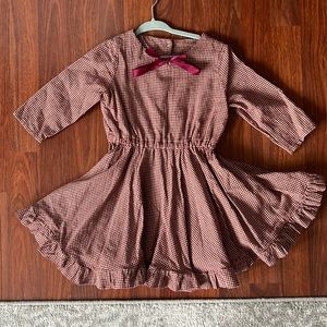 Maroon gingham dress
